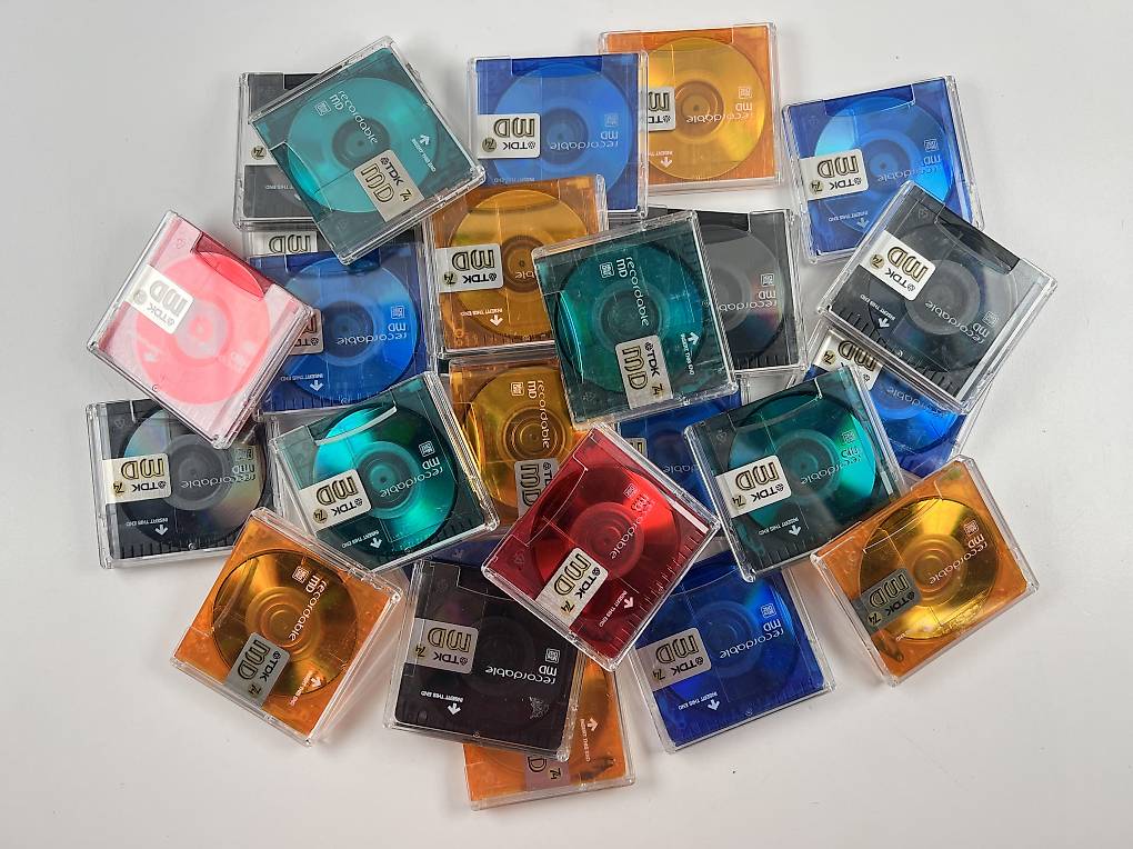 4 MiniDisques TDK Lucir Bleus – 2ème édition, 74 Minutes, Enregistrables (Japon)