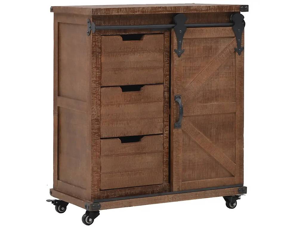 Aufbewahrungsschrank Tannenholz Massiv 64x33,5x75 cm Braun in Zug