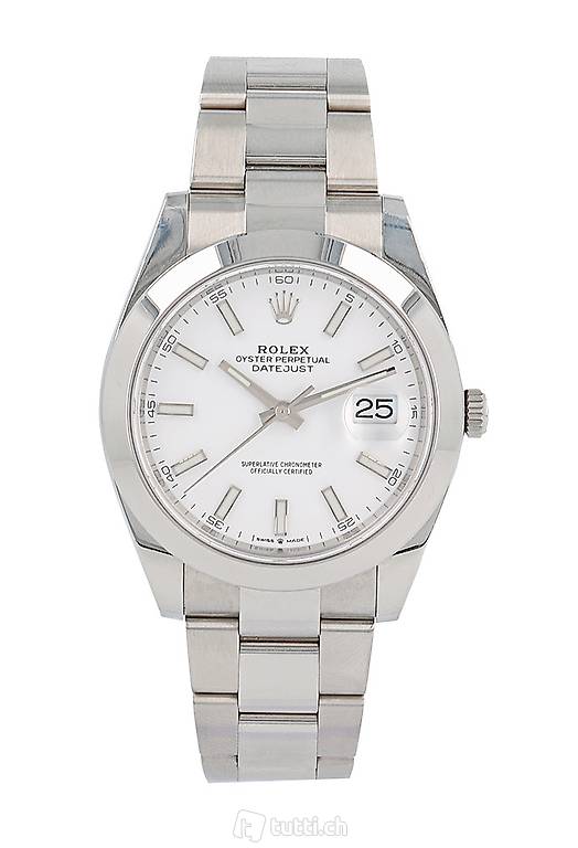  Rolex Datejust 126300 In Steel White Dial