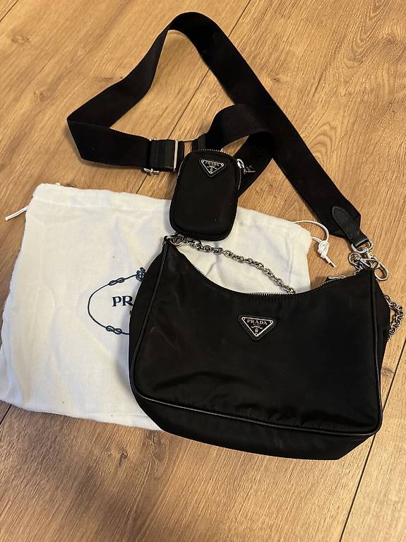 Crossbody Prada Nylon Tasche Schwarz Nylon Bag Prada Tasche Nylon Schwarz  Vintage Tasche Prada Nylon