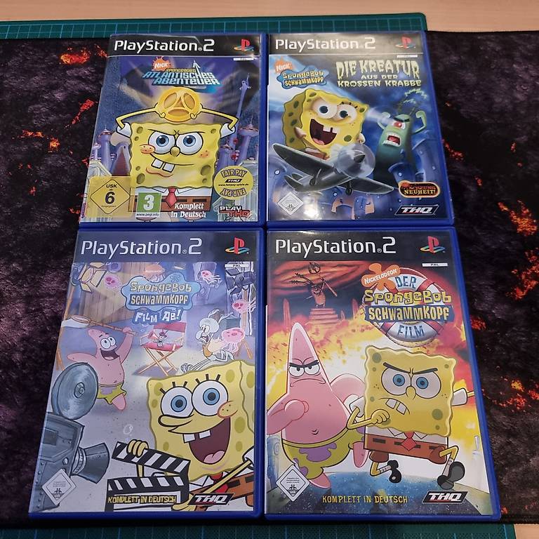 4 Spongebob Schwammkopf Playstation 2 Spiele im Kanton Aargau - tutti.ch