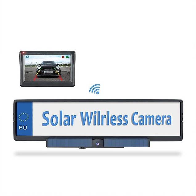 Caméra De Recul Sans Fil WiFi Solaire Hodozzy - 720P, Vision Nocturne, étanche IP67, Base Magnétique - Pour Voiture, Camping-car, Utilitaire