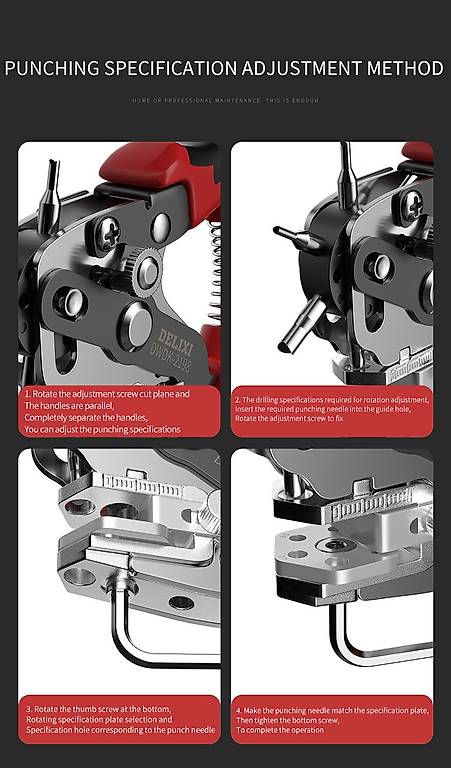 Emery Runder Locher-Schleifer Für Leder – Handwerkzeug 3–16 Mm, Edelstahl 304, Länge 75 Mm