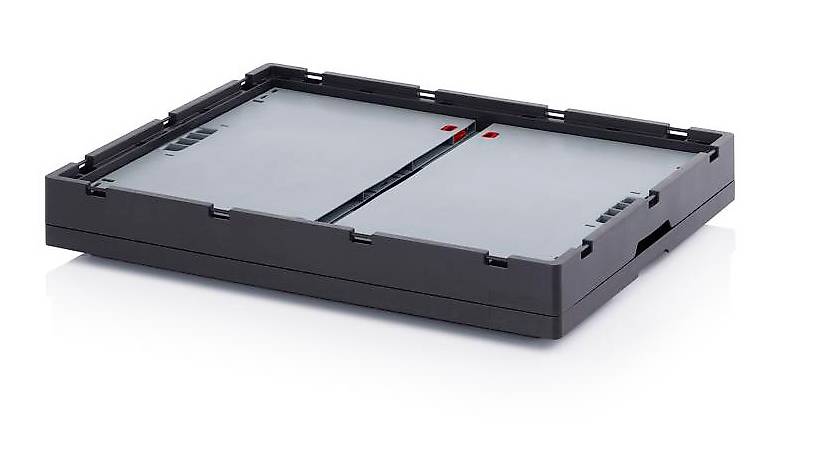 Klappkiste mit Deckel 600x400x285mm Stapelkiste Klappbox Klappkiste mit Deckel 600x400x285mm Stapelkiste Klappbox
