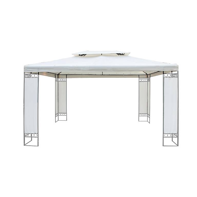 Tetto Di Ricambio Per Gazebo 3x3 M - Antracite - Impermeabile In Poliestere Con Rivestimento PVC