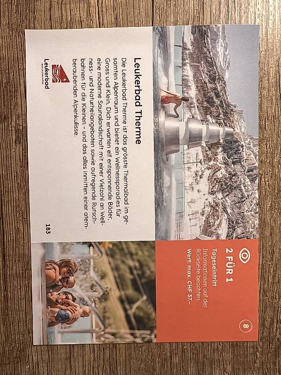 Leukerbad Therme 2 für 1 Gutschein im Kanton Zürich - tutti.ch