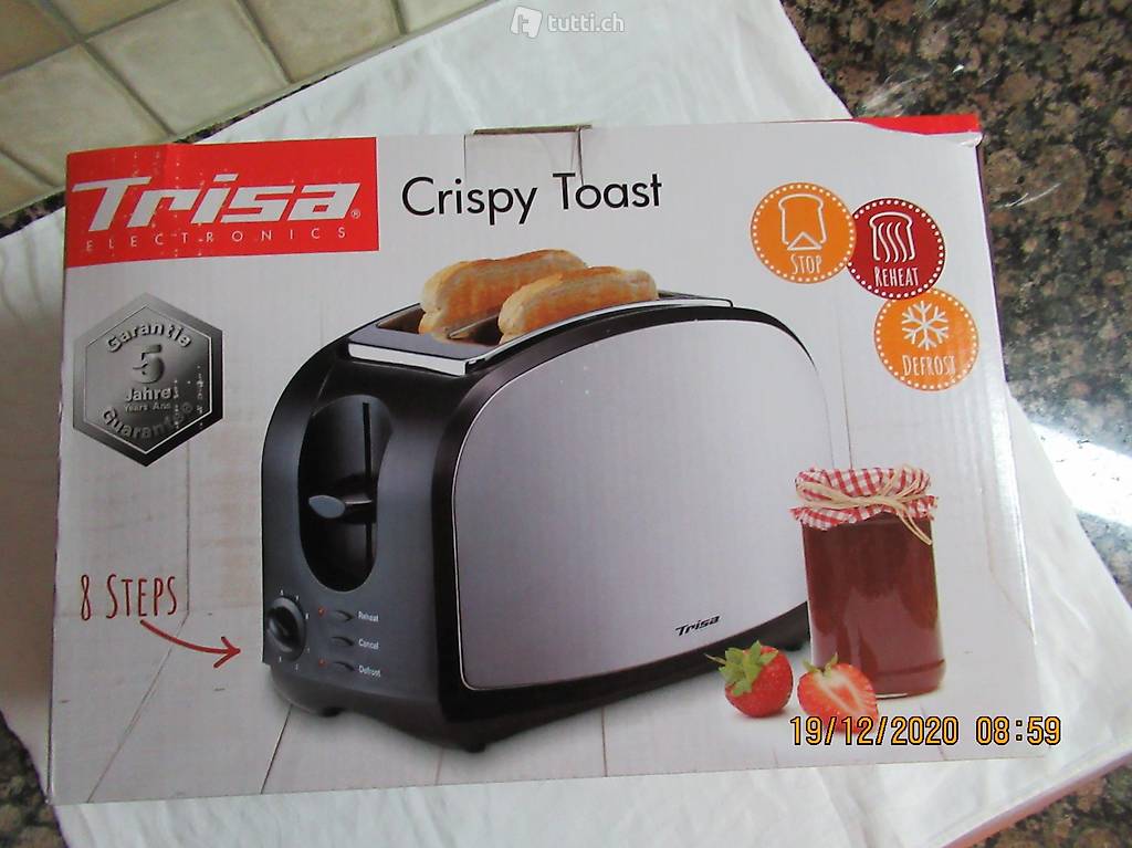 Toaster, TRISA, mit Auftaufunktion