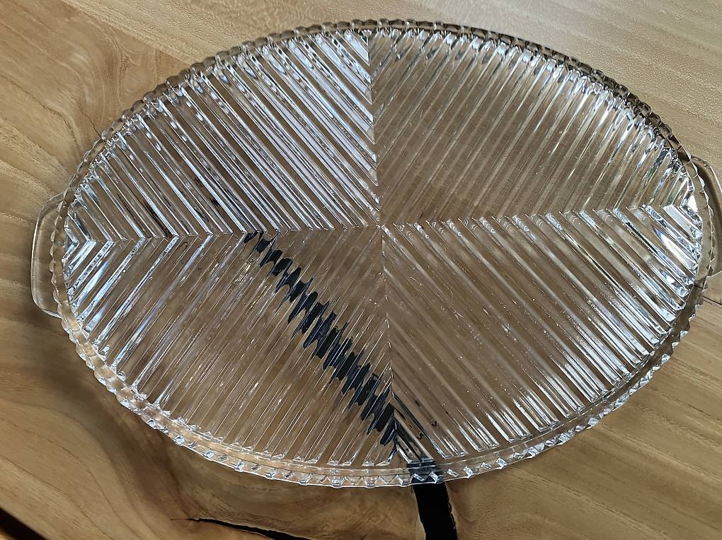 Vetri Servierschale Aus Glas – Blatt-Design, 43,2 X 20,9 X 3,3 Cm, Spülmaschinenfest, Für Heiße & Kalte Speisen, 1 Stück