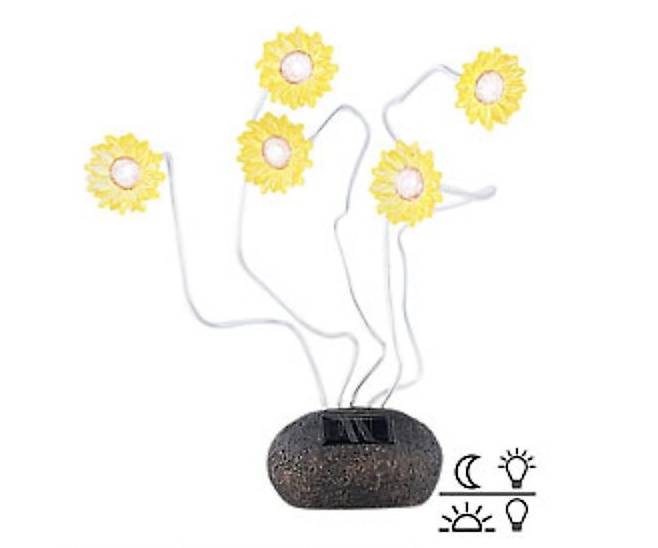 Solar-Sonnenblumen mit Lichtsensor