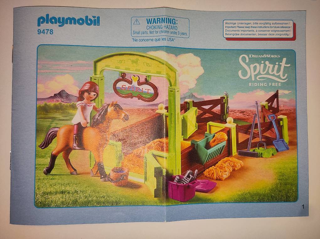 Playmobil Box à Chevaux Spirit - Réf. 9478, Thème Chevaliers, Occasion