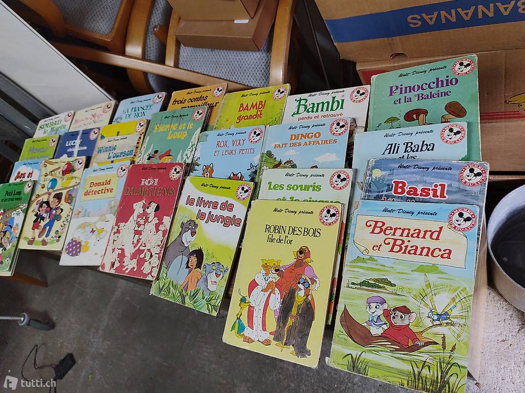 24 Stk alte Walt Disney Kinderbücher Französisch