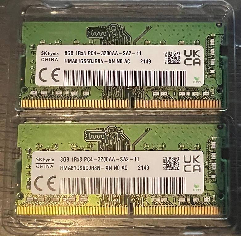 SK hynix DDR5 SODIMM 16GB 2枚 PC5-5600B DDR5 16GB 8GB×2枚 SK hynix PC5-5600B ノート用｜Yahoo!フリマ（旧