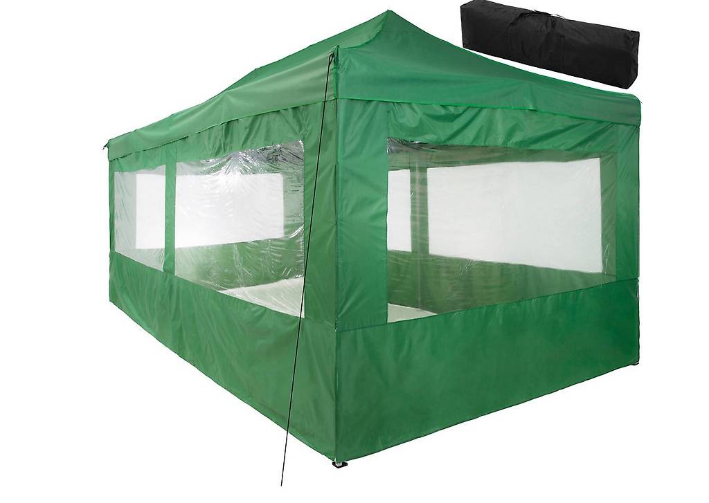 Faltpavillon Viola 3x6 m mit 4 Seitenteilen grün in Zug kaufen - Bohnet