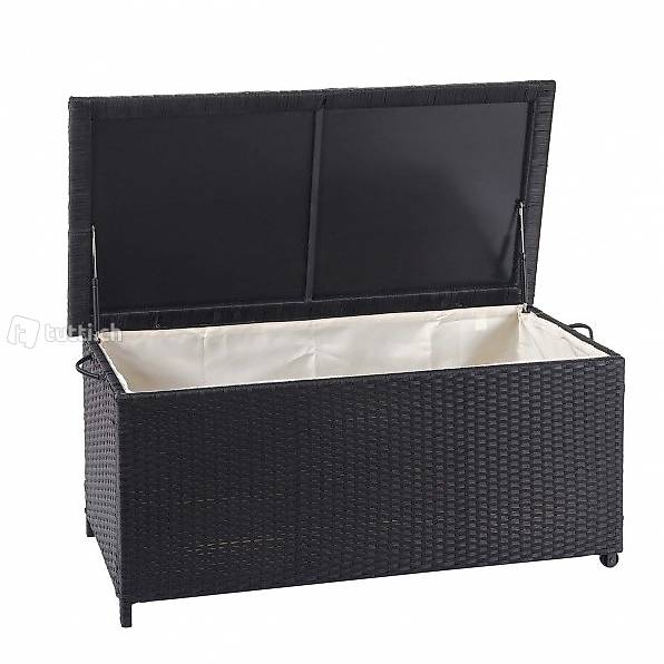  Poly-Rattan Kissenbox Premium schwarz