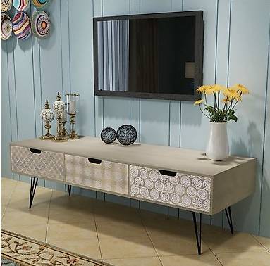 TV-Schrank mit 3 Schubladen 120x40x36 cm grau in Zug kaufen - Bohnet