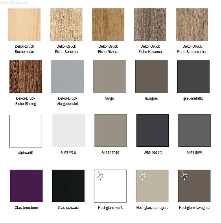 Schwebetürenschrank Eiche Dekor und Glas weiss in Aargau kaufen - Möbel