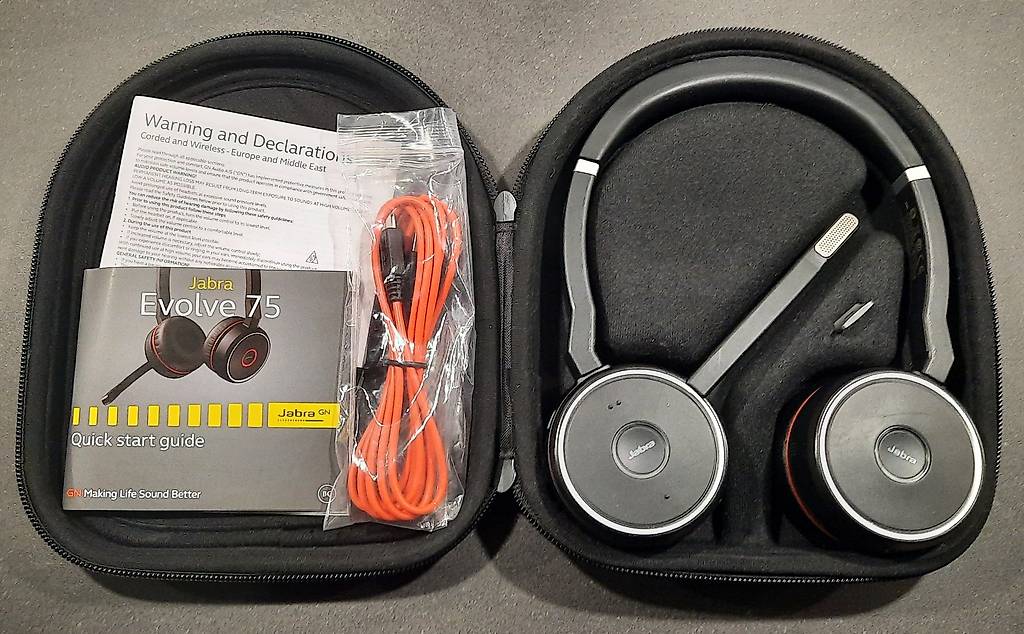 Jabra Elite Jabra Evolve 75 UC Wireless Stereo On-Ear Headset - Main Image