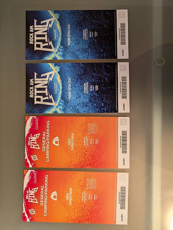 2x Rock am Ring 2025 Festival Tickets inkl. general Camping Cantone