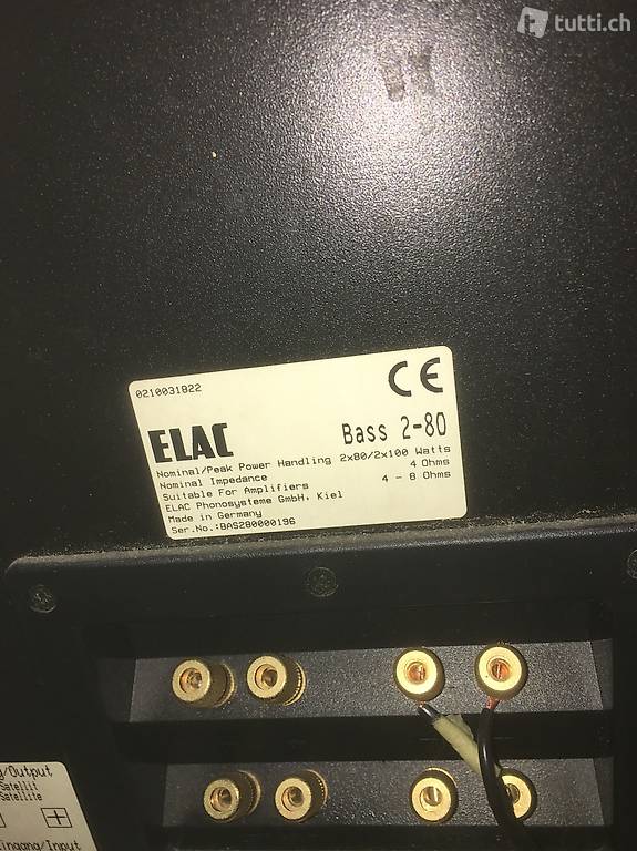 Elac Bass 2-80++Passiver Subwoofer++Rarität++Gebrauchsspuren