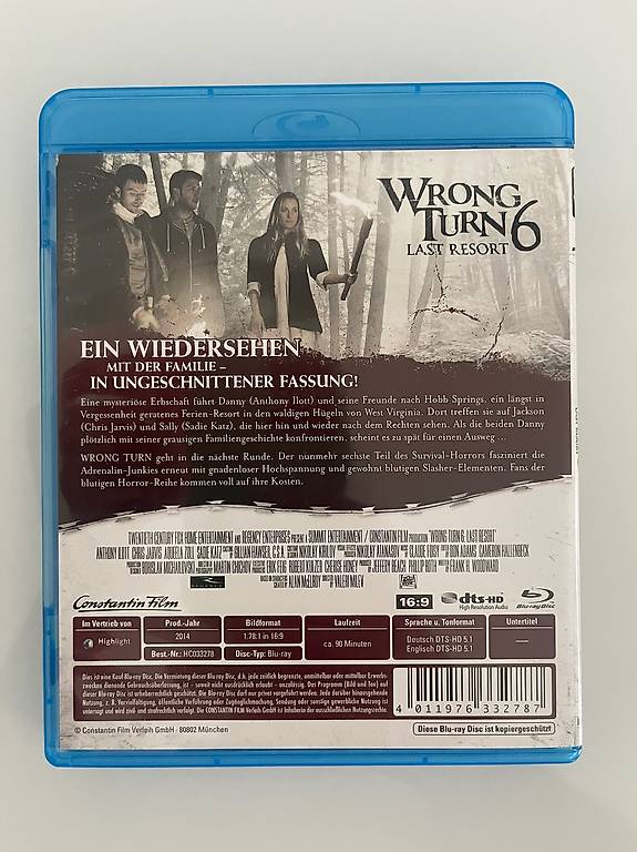 WRONG TURN 6 Last Resort (Unrated) BluRay im Kanton Bern tutti.ch