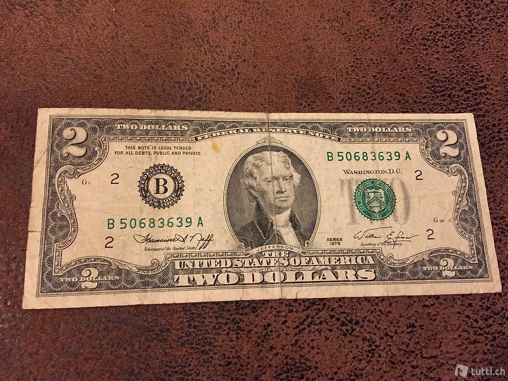 Rar USA 2 Dollar 1976