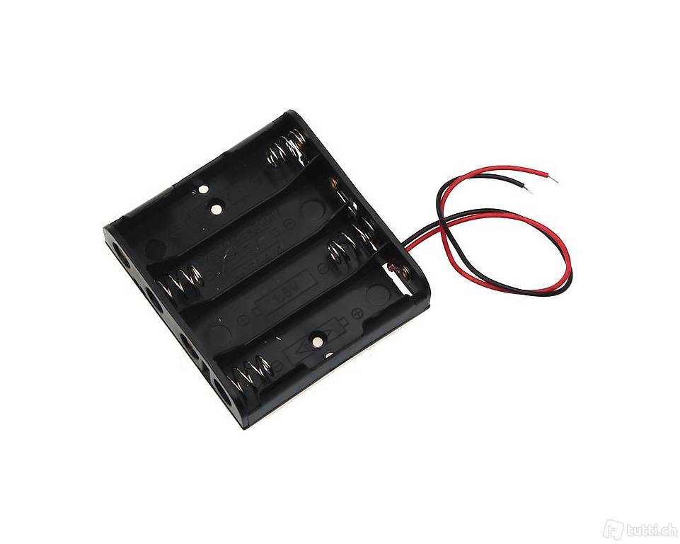  Batteriehalter Batteriefach 4 x AA mit Kabel