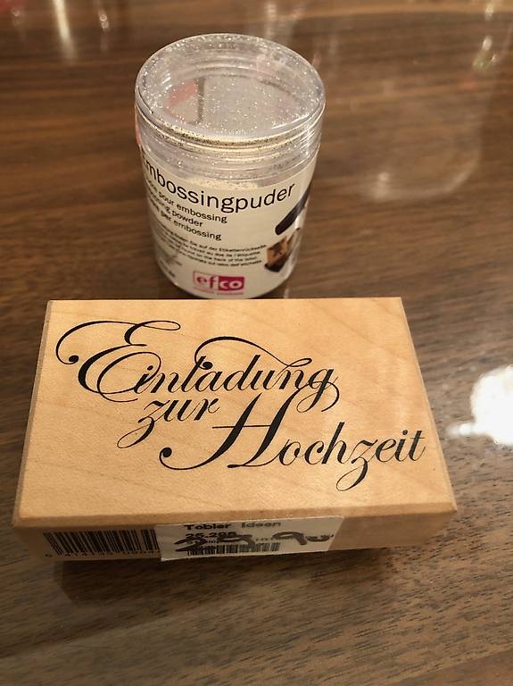 Emboss Stempel Einladung zur Hochzeit im Kanton St. Gallen - tutti.ch