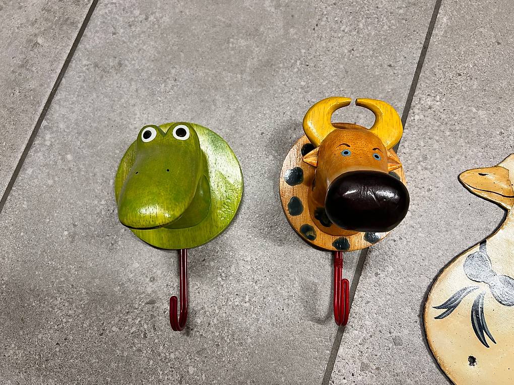 4x Katzen Wandhaken Aus Gusseisen | Vintage Design Für Schlüssel & Jacken