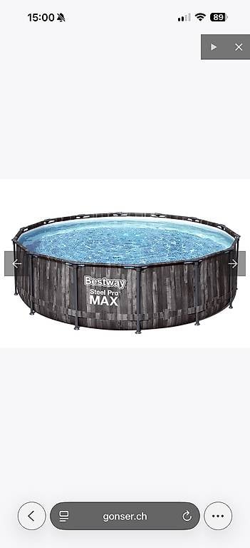 Bestway Pool Komplett-Set Holz-Optik 427 x 107 cm