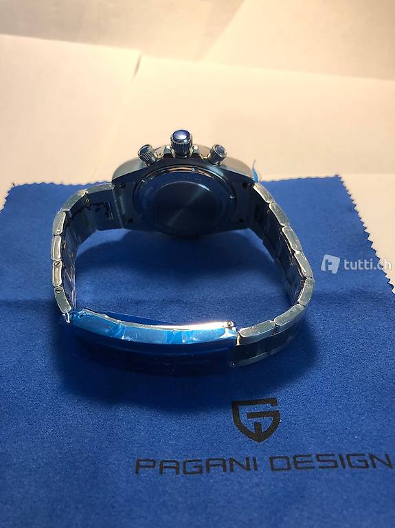 Pagani Design Watch, Daytona style, Tiffany blue w/date