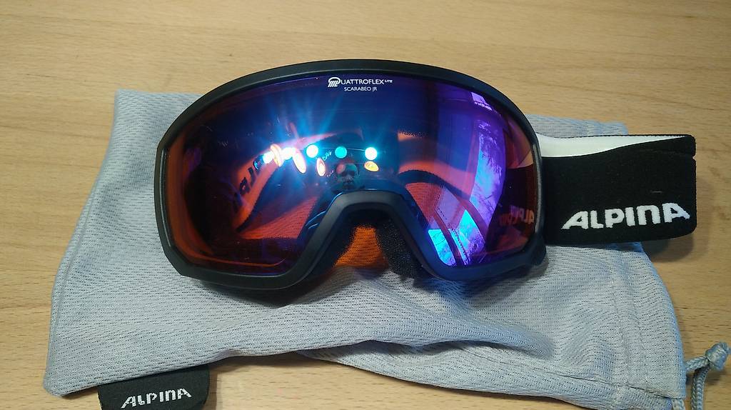 ALPINA Scarabeo Jr. Skibrille Kinder - Orange Scheibe Mit Fogstop & UV-Schutz