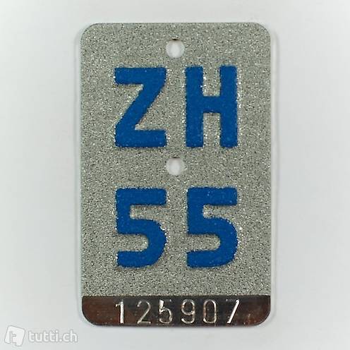 Velonummer ZH 1955 / Kanton Zürich