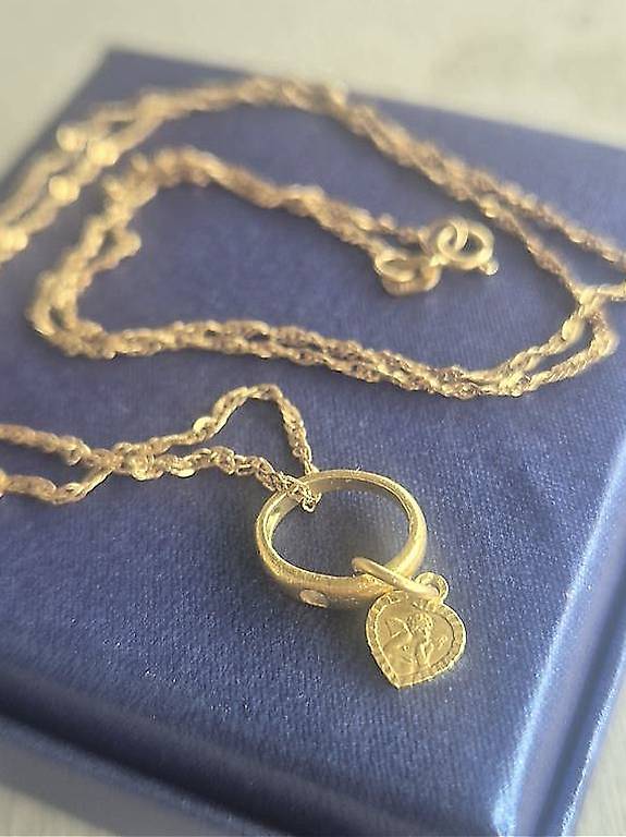 Italienisches Taufset 750 Echtgold (18K) 3-teilig