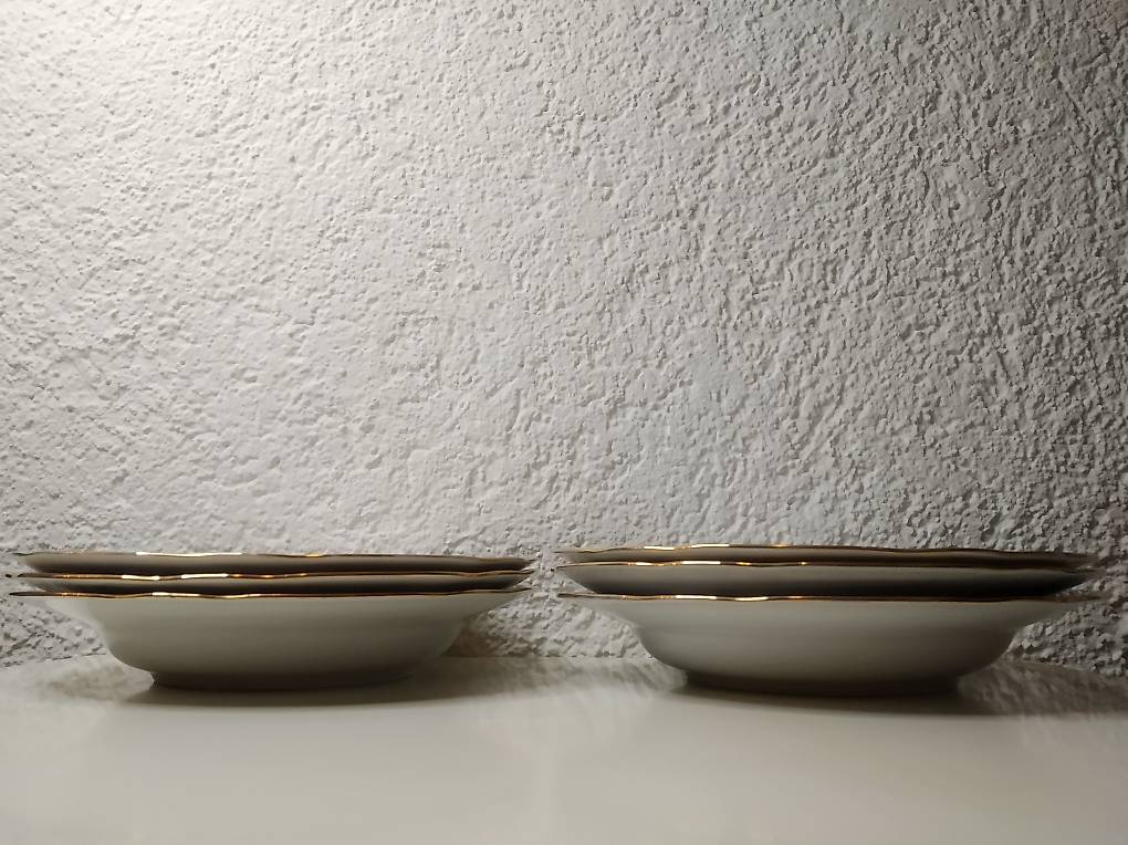 Lot De 2 Assiettes à Soupe Anciennes - Blason De La Bavière (Rösler, Tettau) | Occasion Comme Neuves