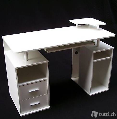 Computertisch PC-Tisch 120cm Arbeitstisch Gamingtisch Schreibtisch weiß 57040