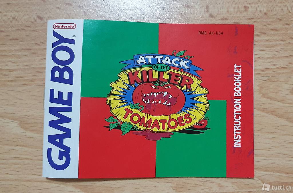 Gameboy Attack of the Killer Tomatoes Anleitung