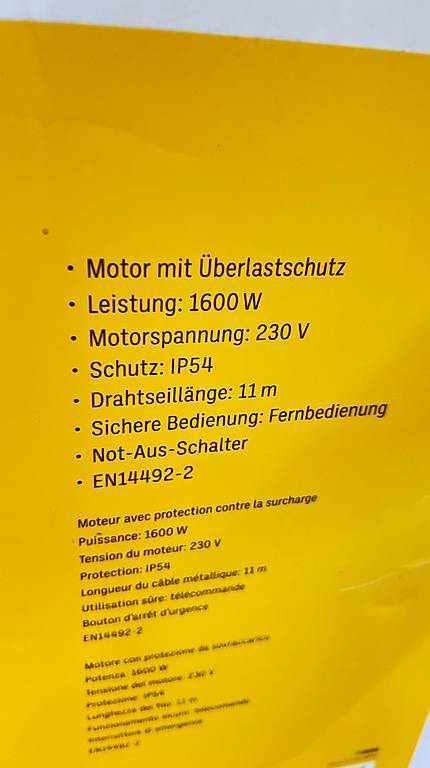 ZU VERKAUFEN Elektrische Seilwinde FORTEC im Kanton Aargau - tutti.ch