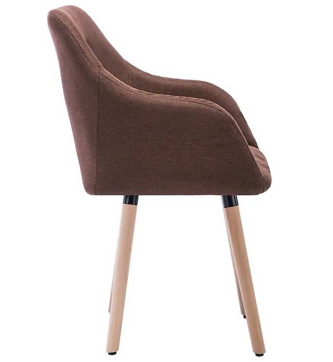 Esszimmerstühle 6 Stk. Stoffpolsterung 55x55x84 cm Braun in Zug kaufen