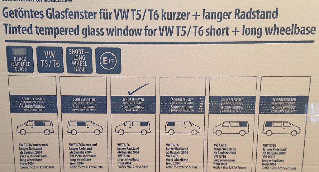 Seitenfenster Reparatursatz Für VW Transporter T5 T6 - Schiebefenster Ersatzteile