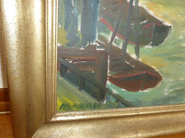 Ölgemälde Ludwigshafen von Wilhelm Maxon um ca 1920/27 im Kanton Zürich