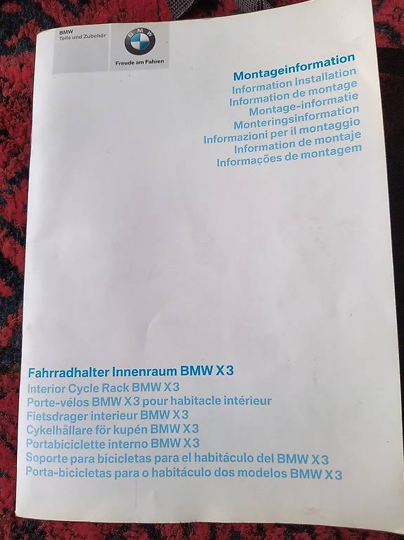 Original BMW X3 (E83) Innenraum Fahrradträger ...