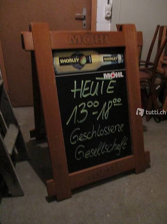 KundenStopper Tafel Gastro Restaurant Imbiss Shop Party im Kanton