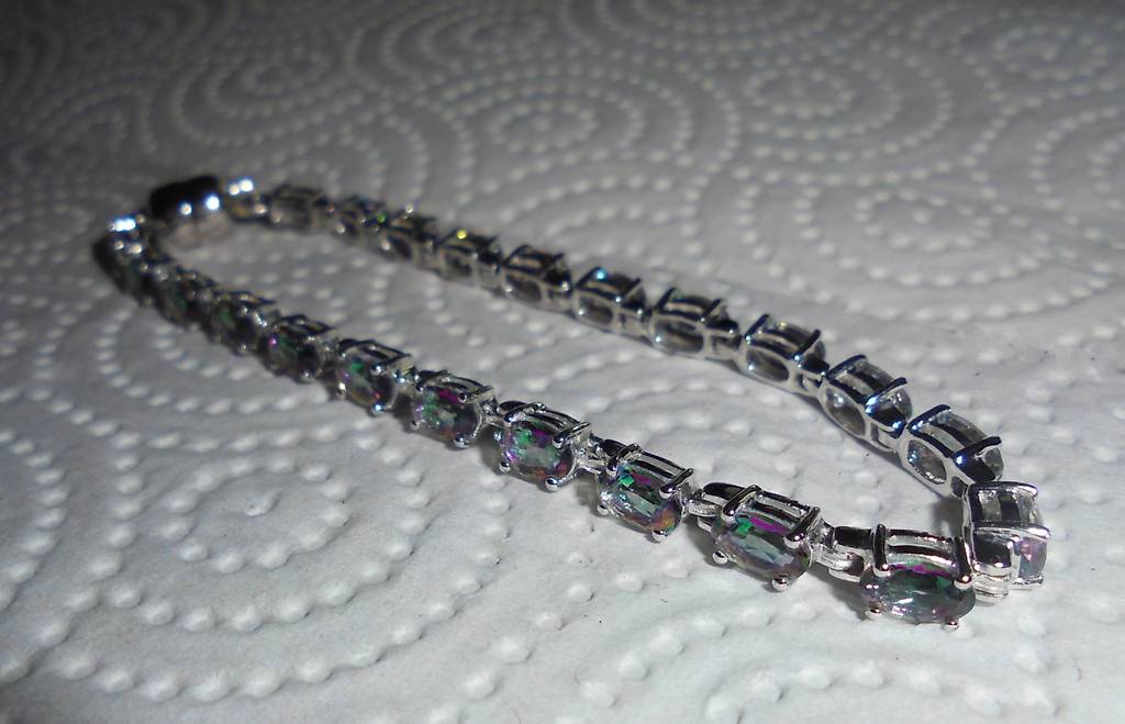 Echtschmuck: Armband mit Mystik-Quarz ca. 19,5 cm