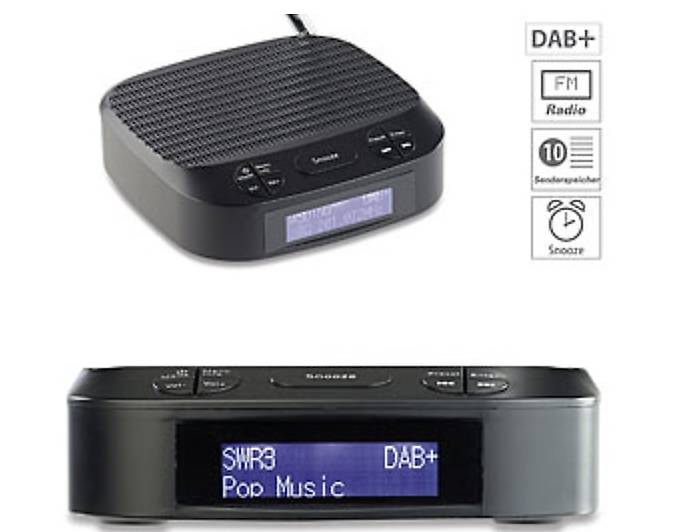 Digitaler Radiowecker mit DAB+ & UKWEmpfang, 10 Stations