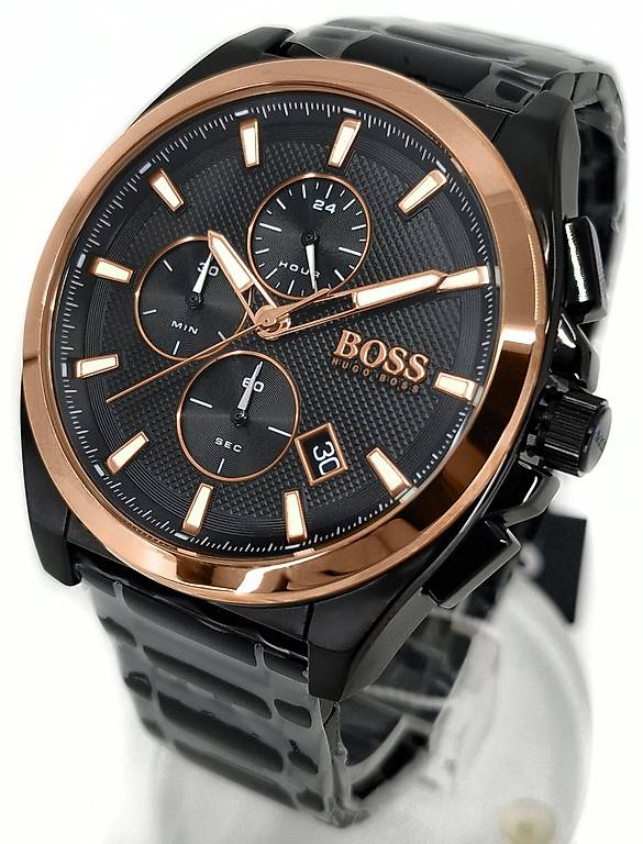 Neue Original Hugo Boss Herrenuhr Grandmaster HB1513885 46mm
