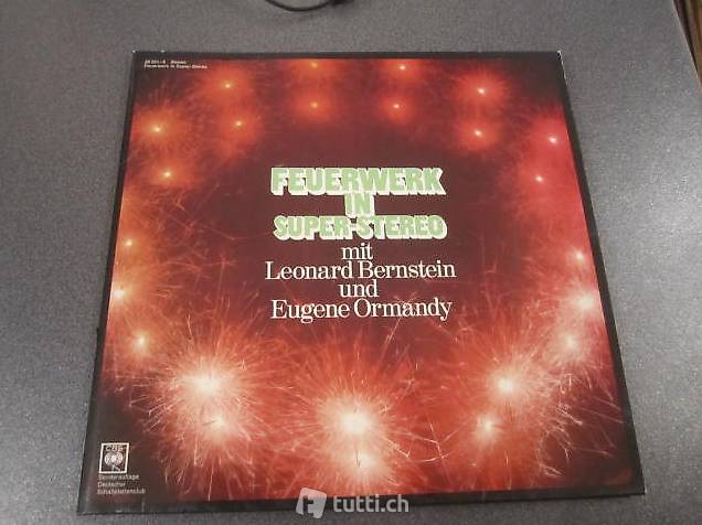 Schallplatte Feuerwerk in Super-Stereo mit Leonard Bernstein