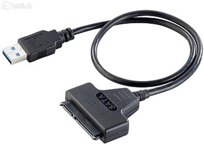  Festplatten-Adapter SATA auf USB 3.0 für 2,5"-HDDs & -SSDs