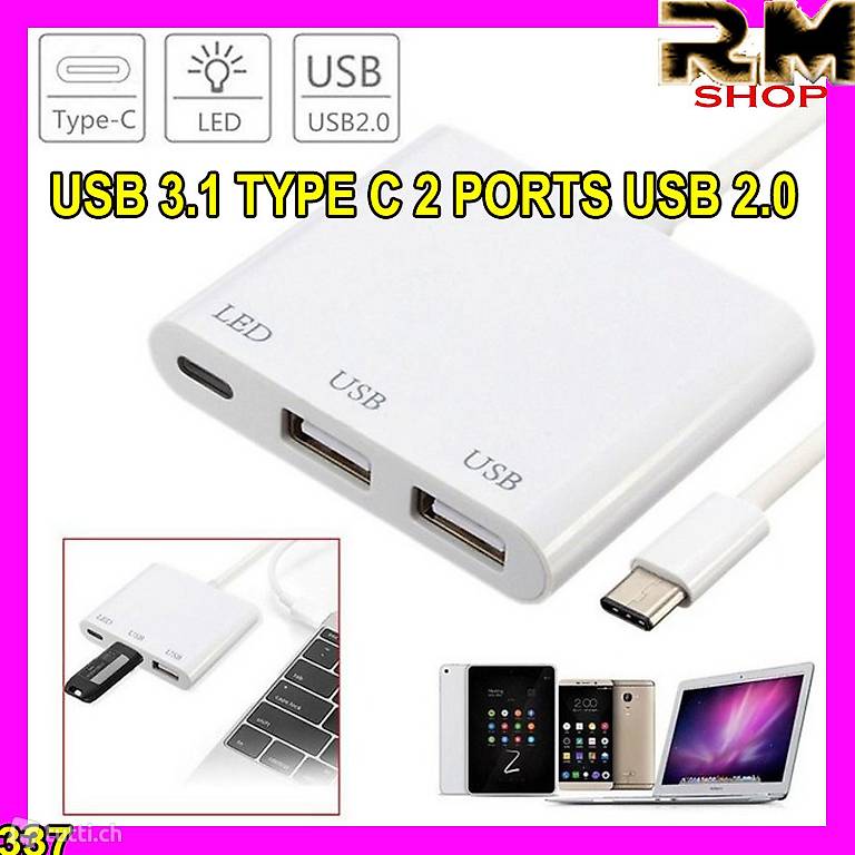  USB 3.1 Type C 2 Ports USB 2.0 Speed