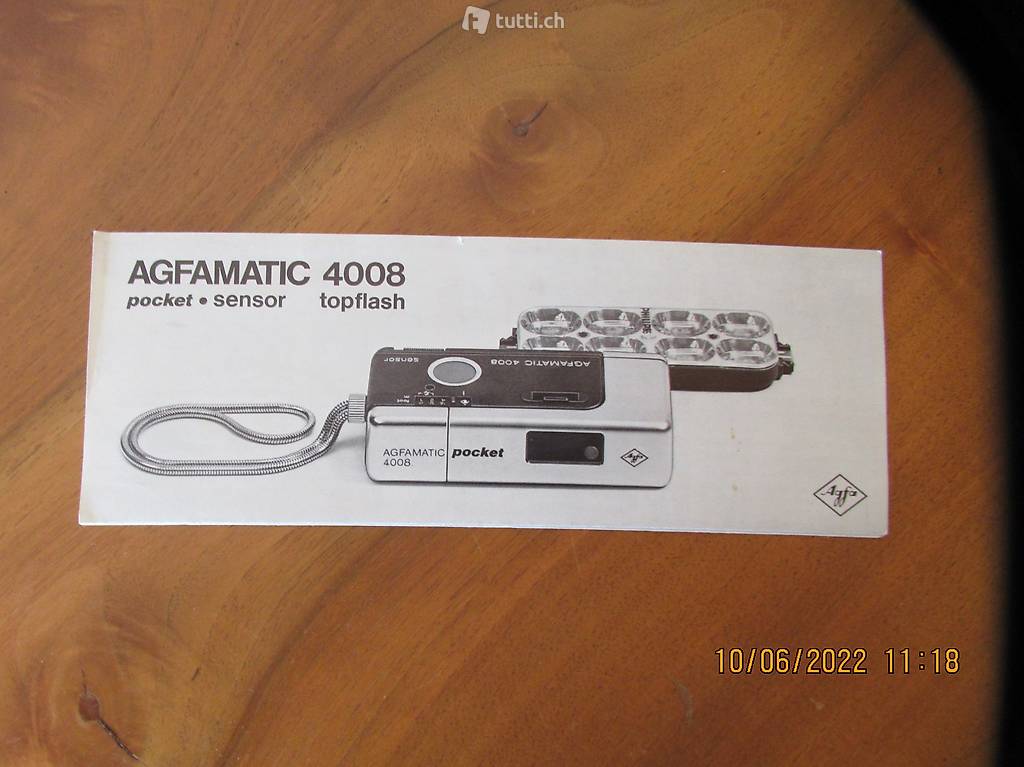 Gebrauchsanleitung zur VINTAGE AGFAMATIC 4008