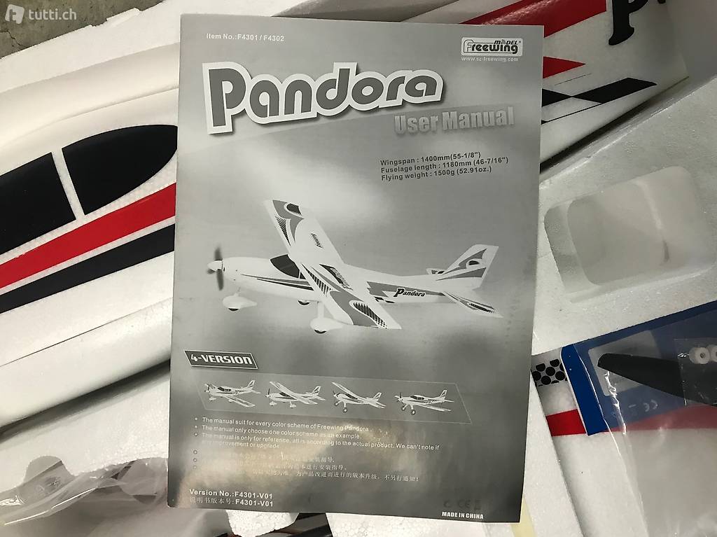  Modellflugzeug Pandora von Freewing, neu-nie gebraucht